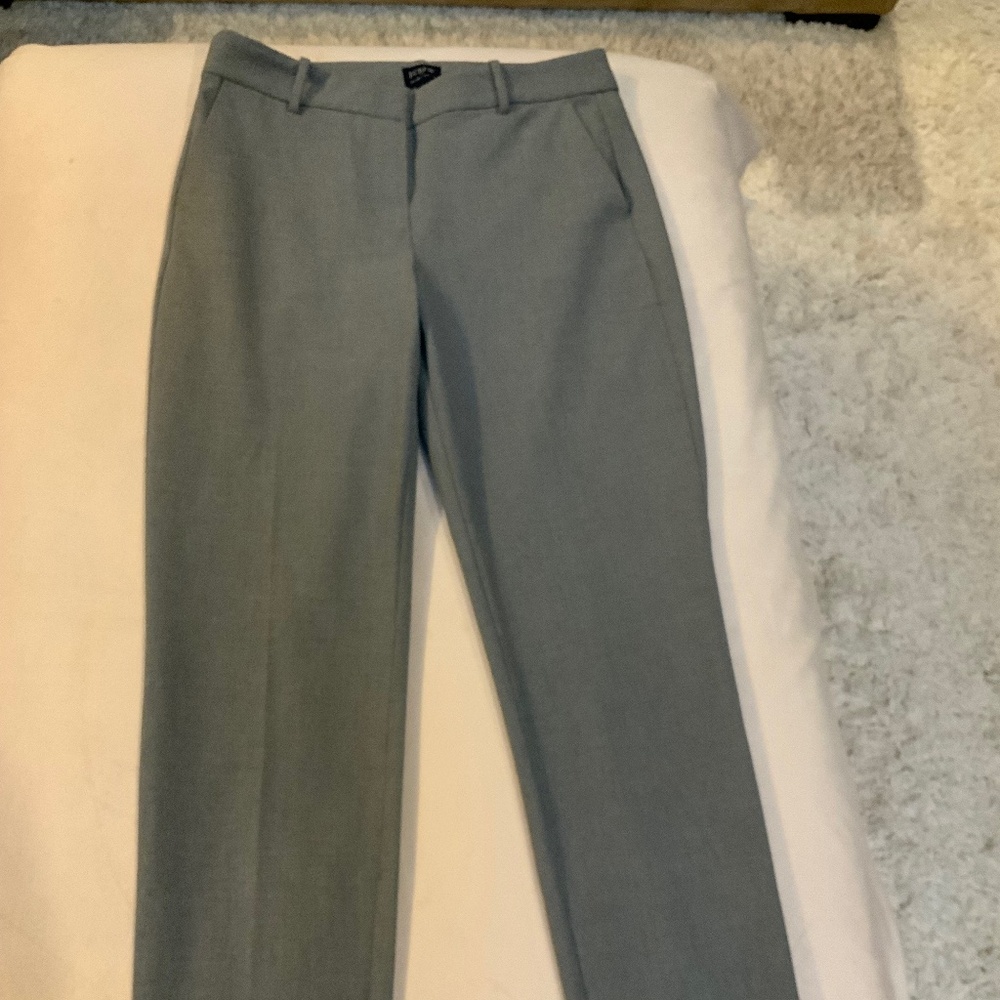J Crew Grey 8 Ruby Pant Officecore Minimalist Monochrome Quality Classic